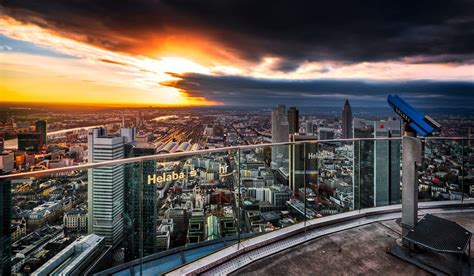 Vista panorámica de Frankfurt desde la Main Tower