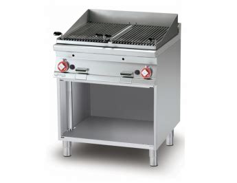 Parrilla profesional de piedra lávica con mueble