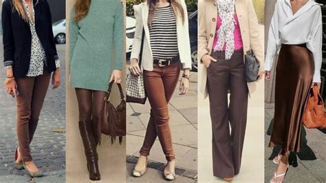 Ejemplos de looks casuales y elegantes con zapatillas marrón chocolate