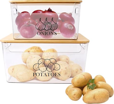 Tipos de contenedores para patatas y cebollas