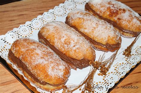 Pepitos con diferentes rellenos (chocolate, mascarpone, mermelada)