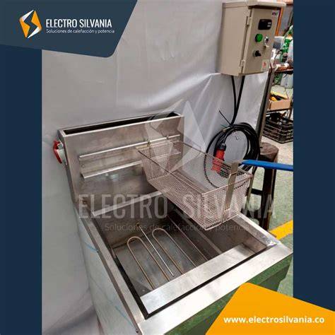 Resistencia tubular en una freidora industrial