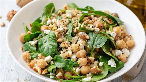Ensalada de garbanzos y espinacas