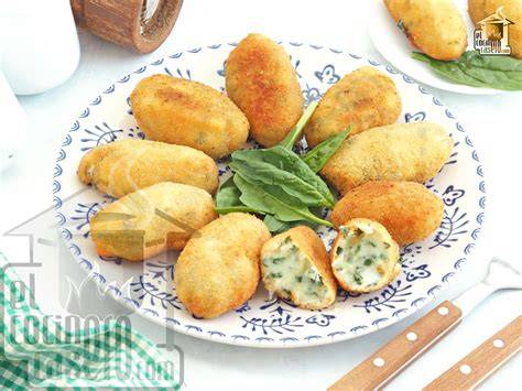 Ingredientes para croquetas de espinacas