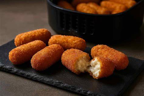 Croquetas doradas en una cesta