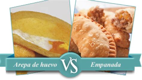 Comparativa gráfica de calorías entre arepa de huevo y empanada de carne