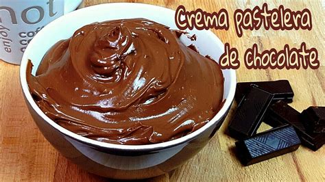 Crema pastelera de chocolate para rellenar postres