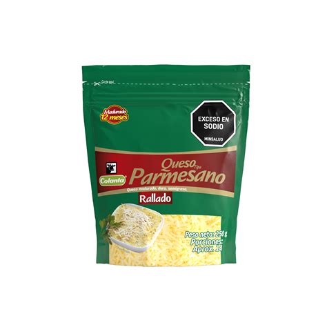 Bolsas de queso parmesano rallado congelado