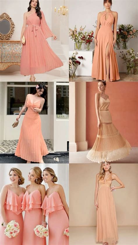Variedad de accesorios para vestidos color salmón