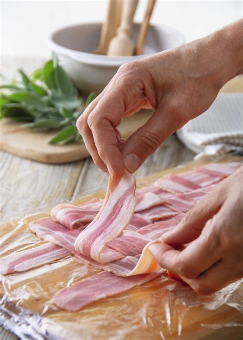 Cuadrícula de bacon para rulo de pollo