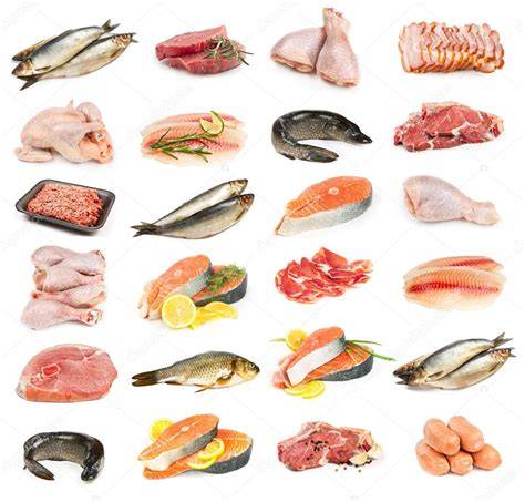 Plato con diferentes tipos de carne y pescado