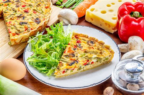 Quiche saludable con verduras y queso