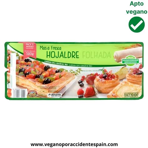 Masa de hojaldre vegana lista para usar