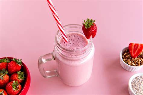 Batido de fresa y leche