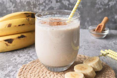 Batido de plátano con leche vegetal