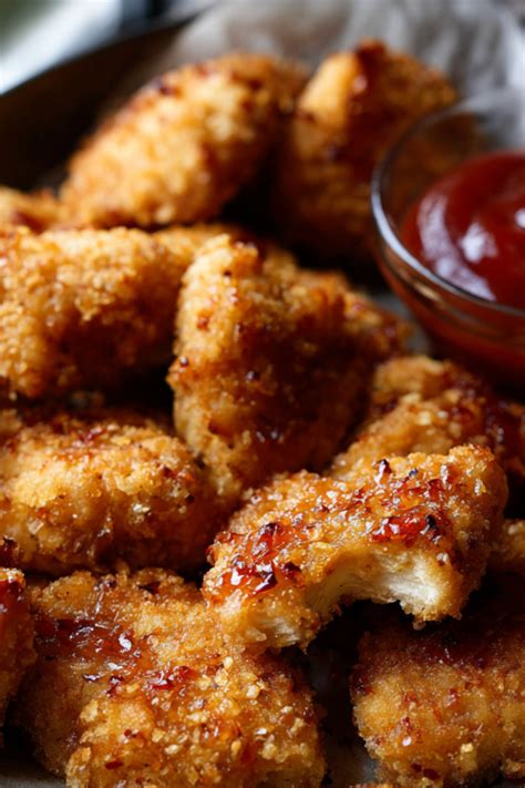Spicy Chicken Nuggets con salsas