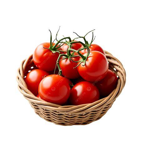 Cesta con tomates frescos de temporada