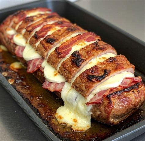 Lomo de cerdo con queso gratinado