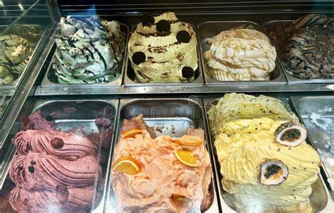 Surtido de postres helados