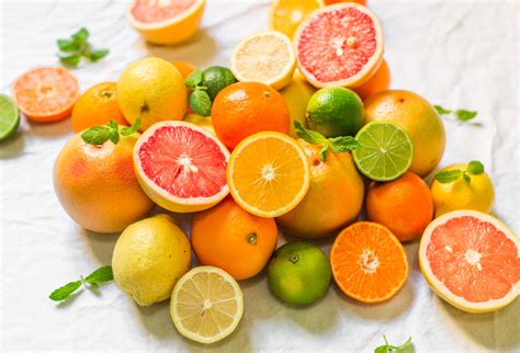 frutas cítricas y vinagres