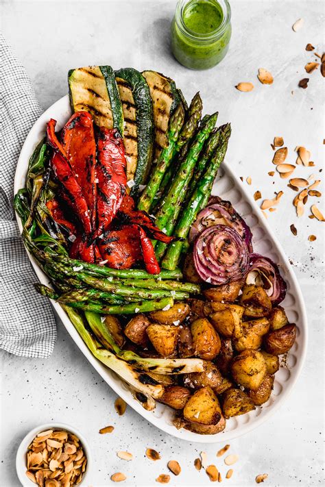 parrilla con vegetales
