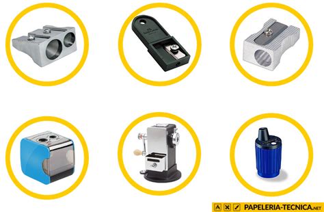 Comparativa de diferentes tipos de sacapuntas: manual, eléctrico y metálico