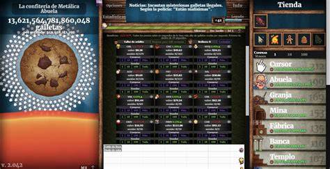Gráfico de la Bolsa de Valores en Cookie Clicker