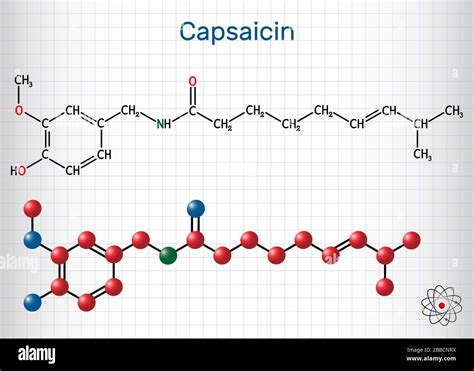 Esquema molecular de la capsaicina