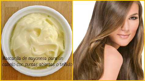 Aplicación de mascarilla de mayonesa en el cabello