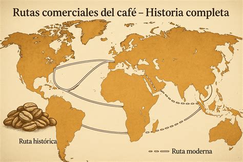 Mapa de rutas comerciales del café