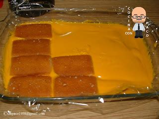Capas de sobaos y crema de zanahoria