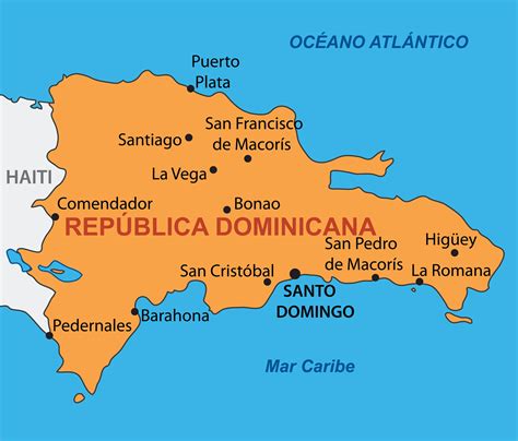 Mapa de la República Dominicana con frases populares