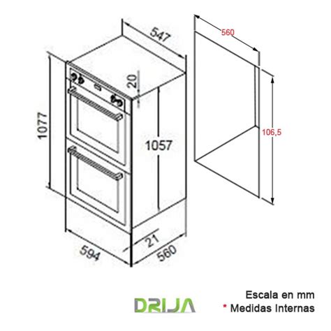 Dimensiones de hornos de cocina