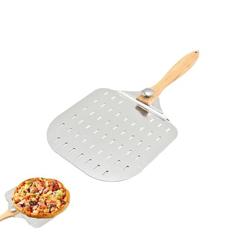 Pala de pizza de metal perforada