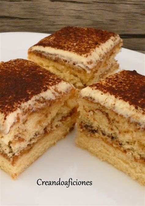 Composición de un Tiramisú con bizcocho