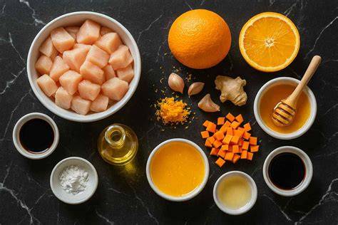 Ingredientes para pollo a la naranja
