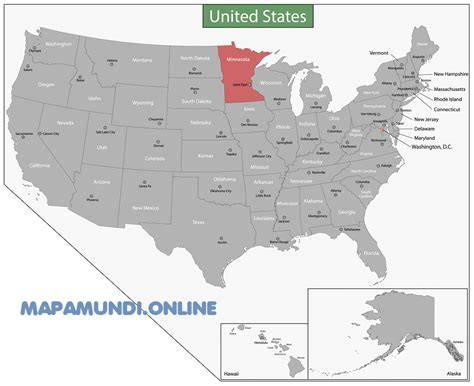 Mapa mostrando Minnesota y Líbano