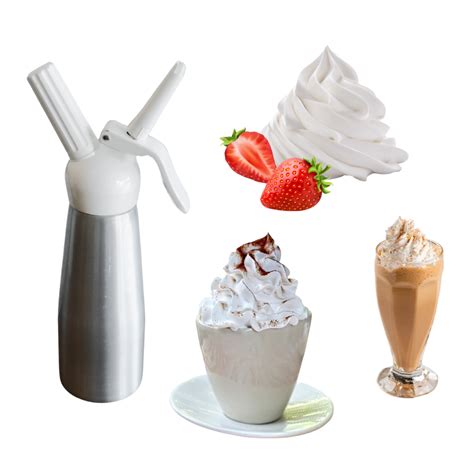 Variaciones de colores y sabores para crema batida en postres