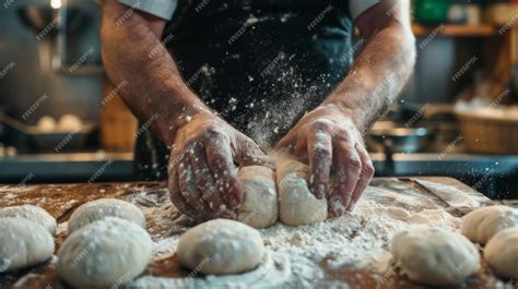panadero preparando una masa madre fresca en un obrador