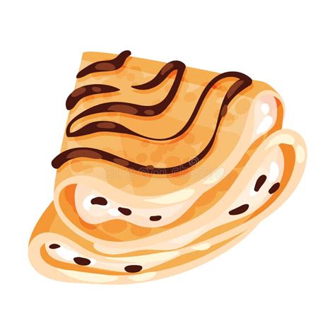 Crepe doblada en triángulo con relleno de crema de cacao y avellanas