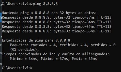 Prueba de PING entre redes configuradas
