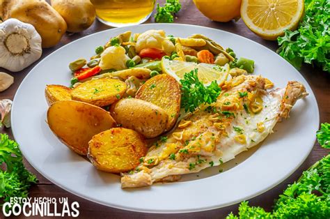 Plato de dorada a la plancha con guarnición