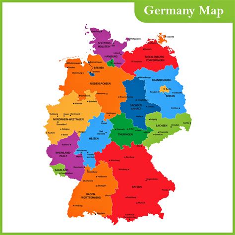 Mapa de Alemania con regiones culinarias destacadas