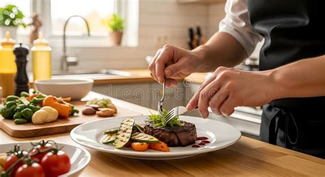 Chef preparando un plato con tomates