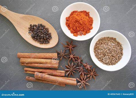 Especias como comino y canela