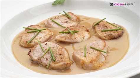 Solomillo de cerdo con salsa de queso