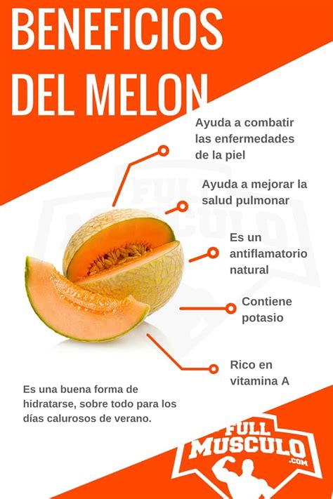 Infografía con los beneficios del melón y el pepino