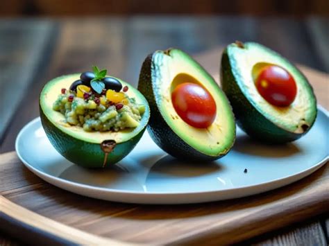 Ingredientes frescos para aguacates rellenos