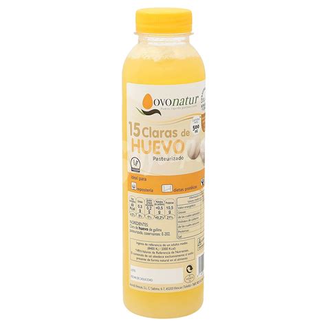 Botella de claras de huevo pasteurizadas