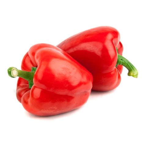 Pimientos morrones rojos frescos